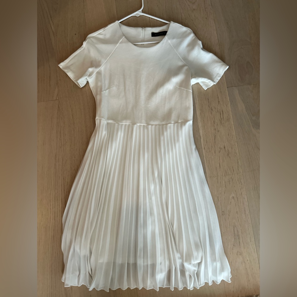 White Pleated Dress